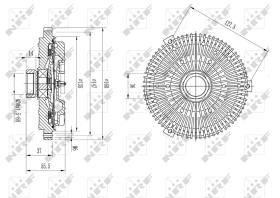 Nrf 49622 - EMBRAGUE VENTILADOR MERCEDES E55 AM