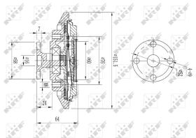 Nrf 49643 - EMBRAGUE VENTILADOR MERCEDES 280SL