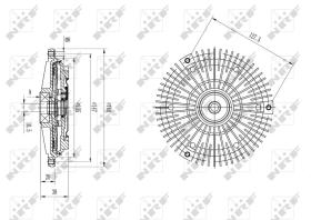 Nrf 49649 - EMBRAGUE VENTILADOR OPEL OMEGA 2.0