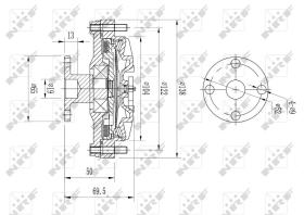 Nrf 49652 - EMBRAGUE VENTILADOR VOLVO 740 2.4 0