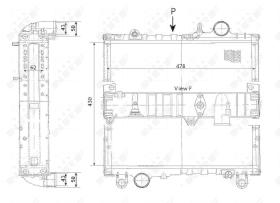Nrf 503342 - RADIADOR CU JOHN DEERE 1550 1850