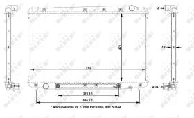 Nrf 50344A - RADIADOR ALU BRAZED LEXUS ES 300 91