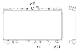 Nrf 503966 - RADIADOR ALU BRAZED TOYOTA COROLLA