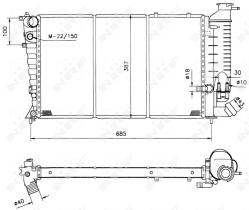  50412 - RADIADOR ALU MECHAN CITROEN XM 89-