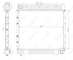 Nrf 504250 - RADIADOR ALU BRAZED MERCEDES W123 M