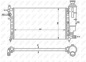 Nrf 50428 - RADIADOR ALU MECHAN CITROEN SAXO 96