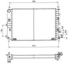 Nrf 504436 - RADIADOR FORD ESCORT-V 1.6/1,8/2,0/