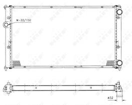 Nrf 50458 - RADIADOR ALU MECHAN SEAT CORDOBA 93