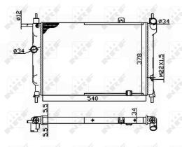 Nrf 504647 - RADIADOR ALU MECHAN OPEL VAUXHALL A