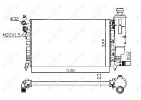 Nrf 50471 - RADIADOR ALU MECHAN CITROEN SAXO 96