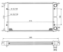 Nrf 504805 - RADIADOR VOLKSWAGEN GOLF 1.5/1,6/JE