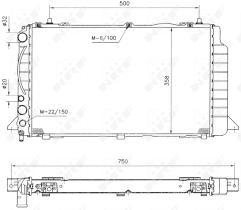  50527 - RADIADOR ALU BRAZED AUDI 80 91-