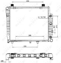 Nrf 50534 - RADIADOR ALU BRAZED MERCEDES C200 9