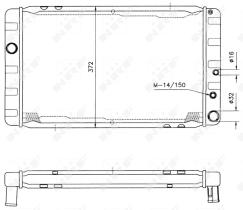 Nrf 505412 - RADIADOR CU VOLVO 340 83-