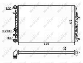 Nrf 50542 - RADIADOR ALU MECHAN SEAT CORDOBA 1.