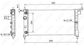 Nrf 50552 - RADIADOR ALU MECHAN OPEL VAUXHALL C