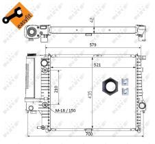  50564 - RADIADOR ALU BRAZED BMW 520I 88-