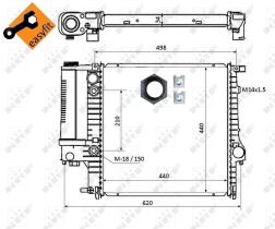 Nrf 50565 - RADIADOR ALU BRAZED BMW 316I 87-