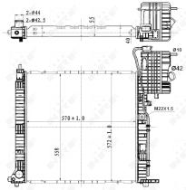  50583 - RADIADOR ALU BRAZED MERCEDES V-CLAS