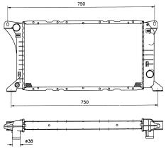 Nrf 506212 - RADIADOR ALU BRAZED FORD TRANSIT 77
