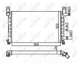 Nrf 506220 - RADIADOR ALU MECHAN FORD COURIER (F