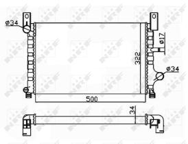 Nrf 506224 - RADIADOR ALU MECHAN FORD FIESTA 89-