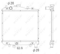 Nrf 506516 - RADIADOR ALU MECHAN KIA PRIDE 90-