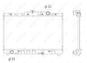Nrf 506707 - RADIADOR CU TOYOTA CARINA II 83-