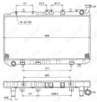 Nrf 506864 - RADIADOR ALU BRAZED NISSAN 100NX 90