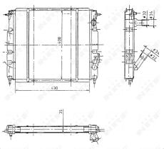 Nrf 507344 - RADIADOR CU RENAULT EXPRESS 85-