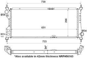 Nrf 507522 - RADIADOR ALU BRAZED OPEL VAUXHALL C