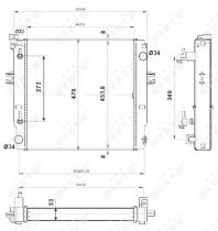 Nrf 507567 - RADIADOR ALU BRAZED MITSUBISHI FORK