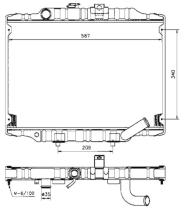 Nrf 507691 - RADIADOR HYUNDAI - MITSUBISHI H 100