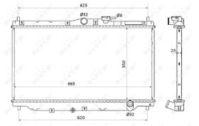 Nrf 507722 - RADIADOR ALU BRAZED ROVER 618 94-