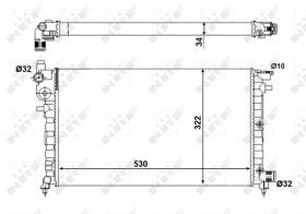 Nrf 509502A - RADIADOR ALU MECHAN CITROEN SAXO 96