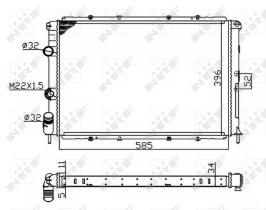 Nrf 509503A - RADIADOR ALU MECHAN RENAULT MEGANE