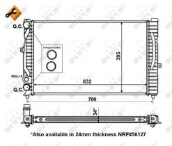 Nrf 509504 - RADIADOR ALU BRAZED AUDI A4 94-