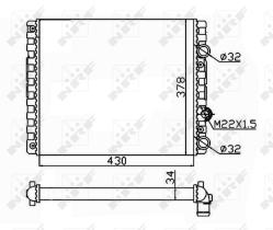 Nrf 509519 - RADIADOR ALU MECHAN SEAT AROSA 97-