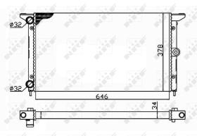 Nrf 509522 - RADIADOR ALU MECHAN FORD GALAXY 95-