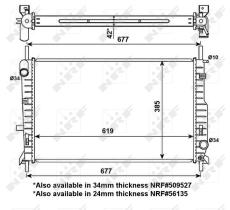 Nrf 509527A - RADIADOR ALU BRAZED FORD COUGAR 98-