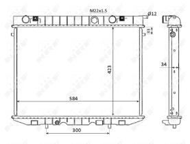 Nrf 509532 - RADIADOR ALU BRAZED OPEL VAUXHALL F