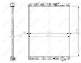  509578 - RADIADOR ALU BRAZED MERCEDES ACTROS