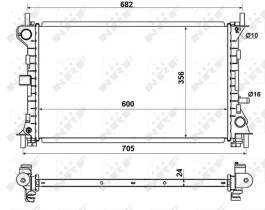 Nrf 509638 - RADIADOR ALU BRAZED FORD FOCUS 98-
