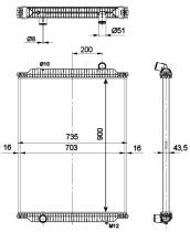 Nrf 509700 - RADIADOR ALU BRAZED RENAULT TRUCKS