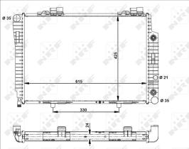 Nrf 51282 - RADIADOR ALU BRAZED MERCEDES C-CLAS