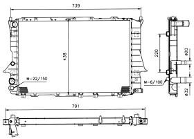 Nrf 51316 - RADIADOR AUDI 100-IV 2.0/2,4D
