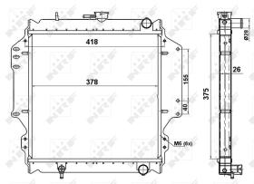Nrf 513161 - RADIADOR ALU BRAZED SUZUKI SAMURAI
