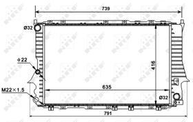 Nrf 51318 - RADIADOR ALU MECHAN AUDI 100 2.8 12