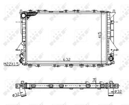 Nrf 51320A - RADIADOR ALU MECHAN AUDI 100 90-