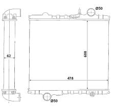 Nrf 513340 - RADIADOR CU JOHN DEERE 3150